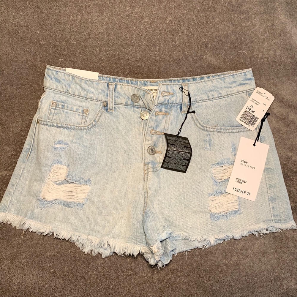 NWT Forever 21 High Rise Denim Shorts